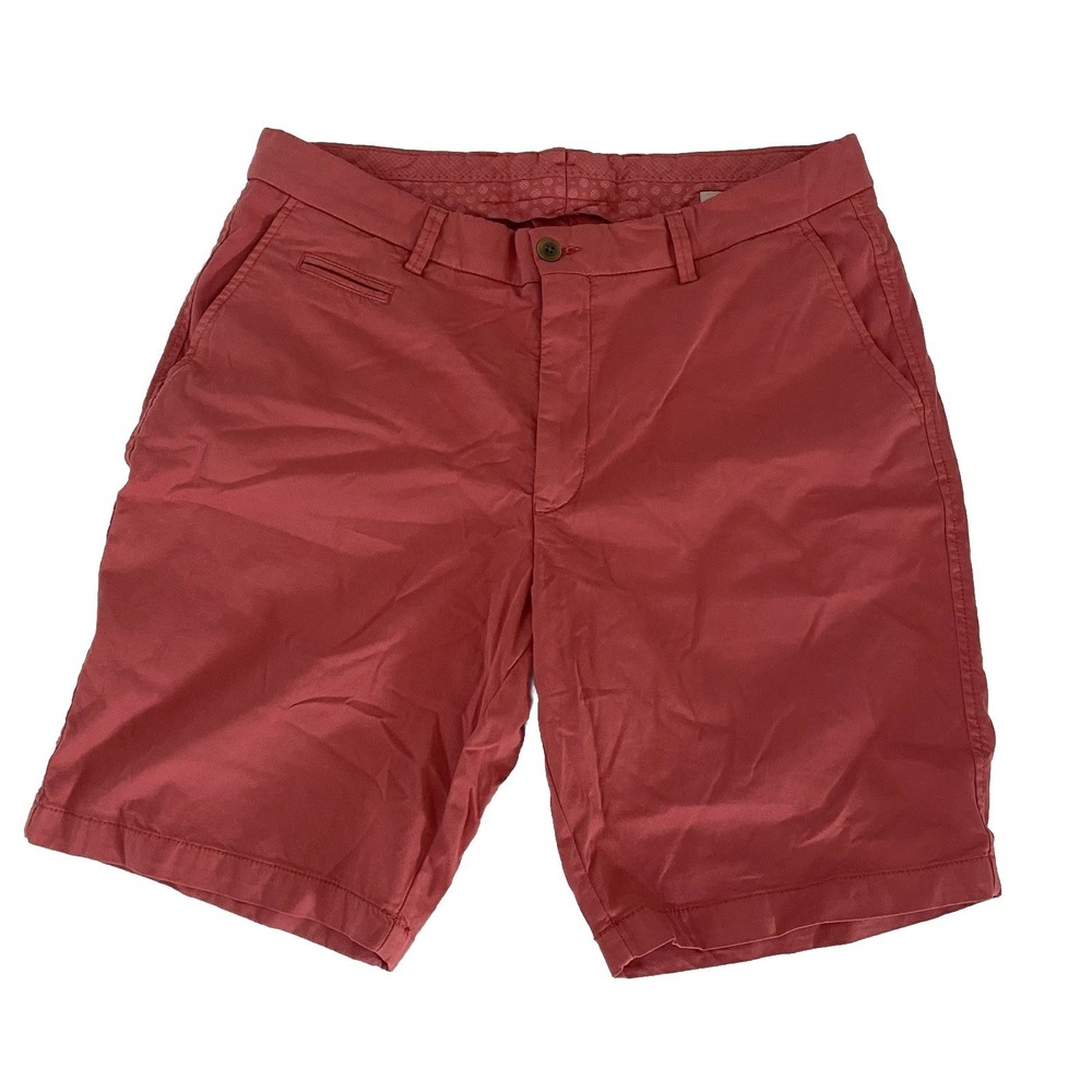 Ballin 9" Inseam Chino Shorts Waist 35 Salmon Pink Cotton Blend Casual Golf  W35